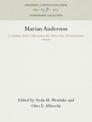 cover image of Marian Anderson